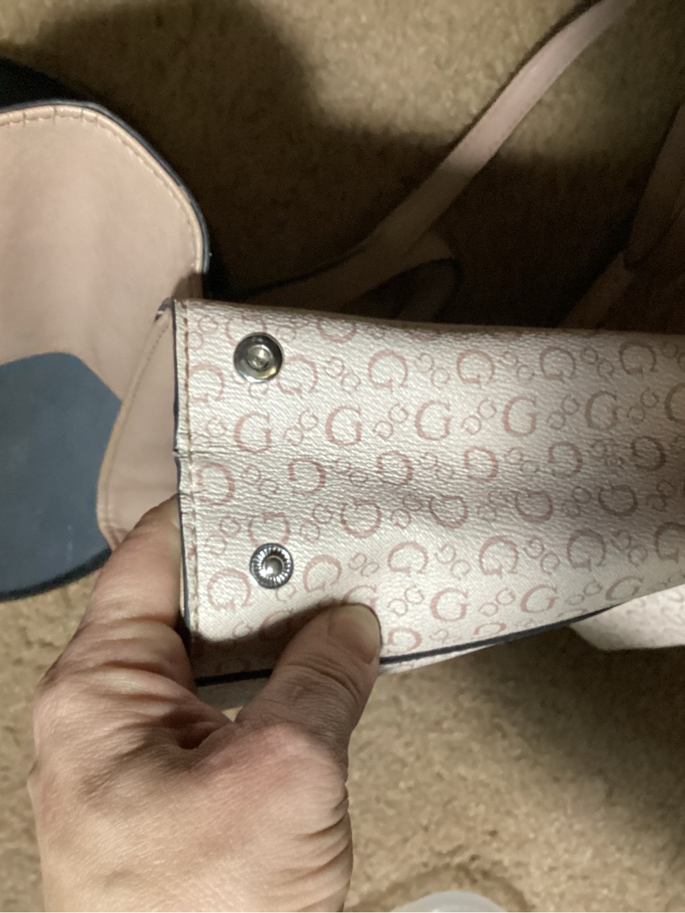 GUESS Pink Logo Mini Backpack - Picture 4 of 5